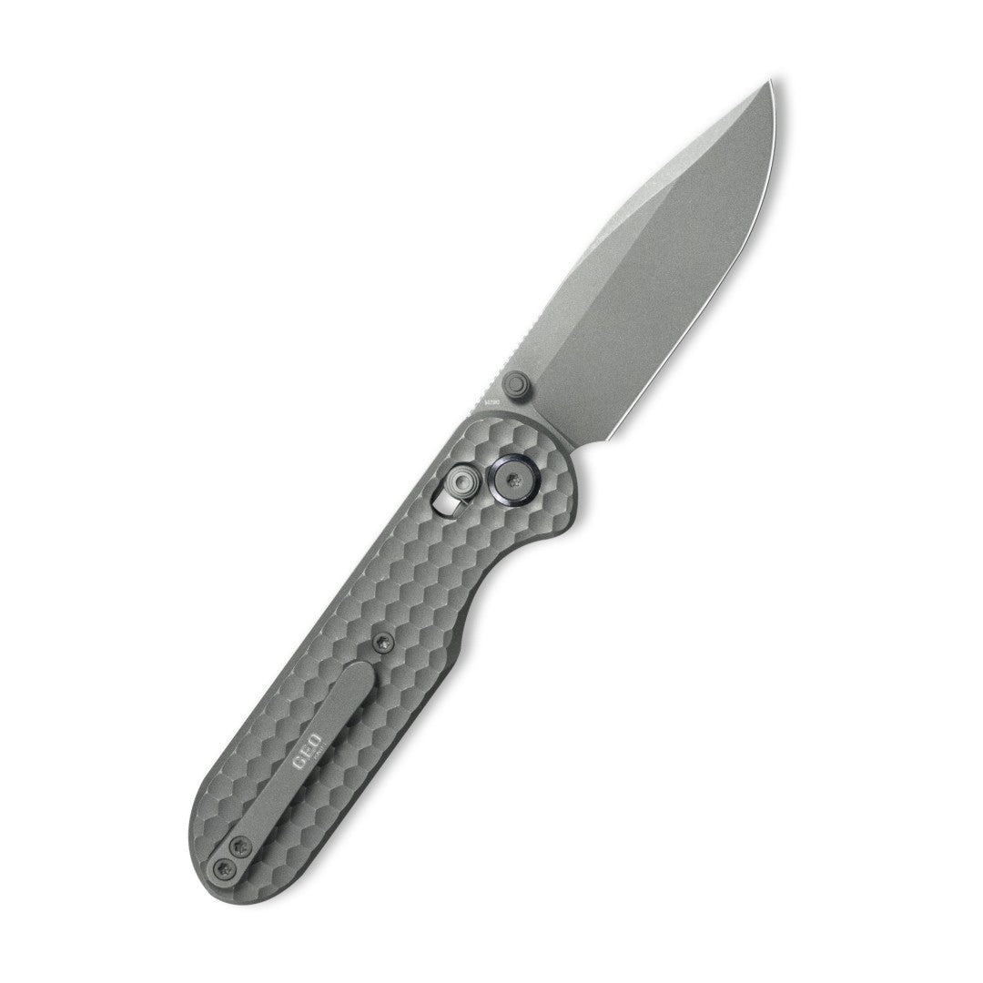 GEO Knife Ethereal Cutter GEO2402C M390 Blade Titanium Handle Crossbar Lock Folding Knife