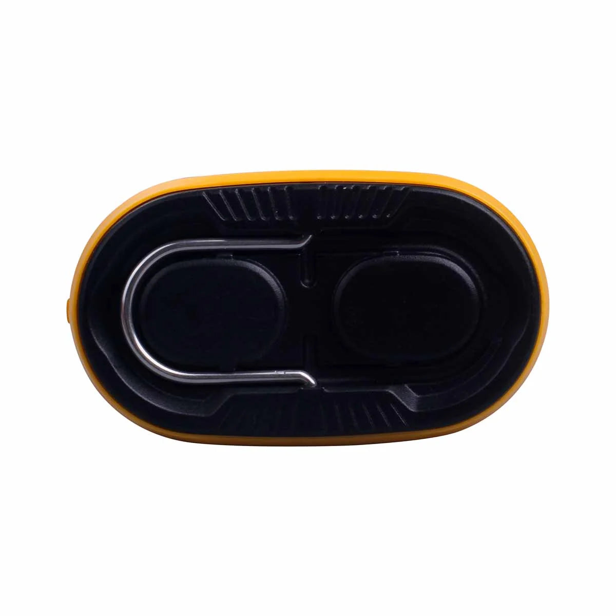 Underside view of the Fenix CL20R lantern showing the magnetic base and the sealed USB charging port