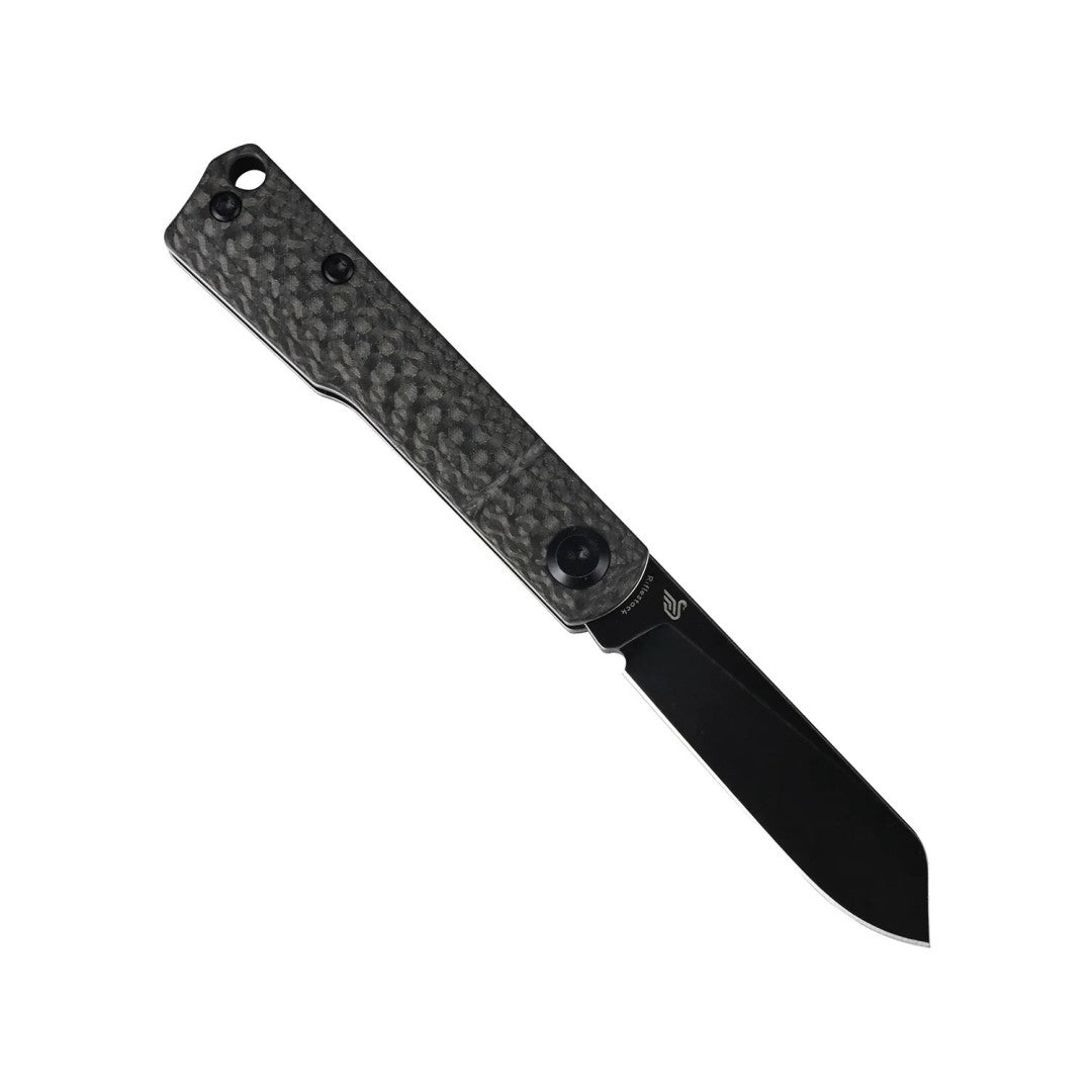 Tenable Riflestock B2131S3 Blackwash Nitro-V Blade Twill Carbon Fiber Handle Lock Back Folding knife