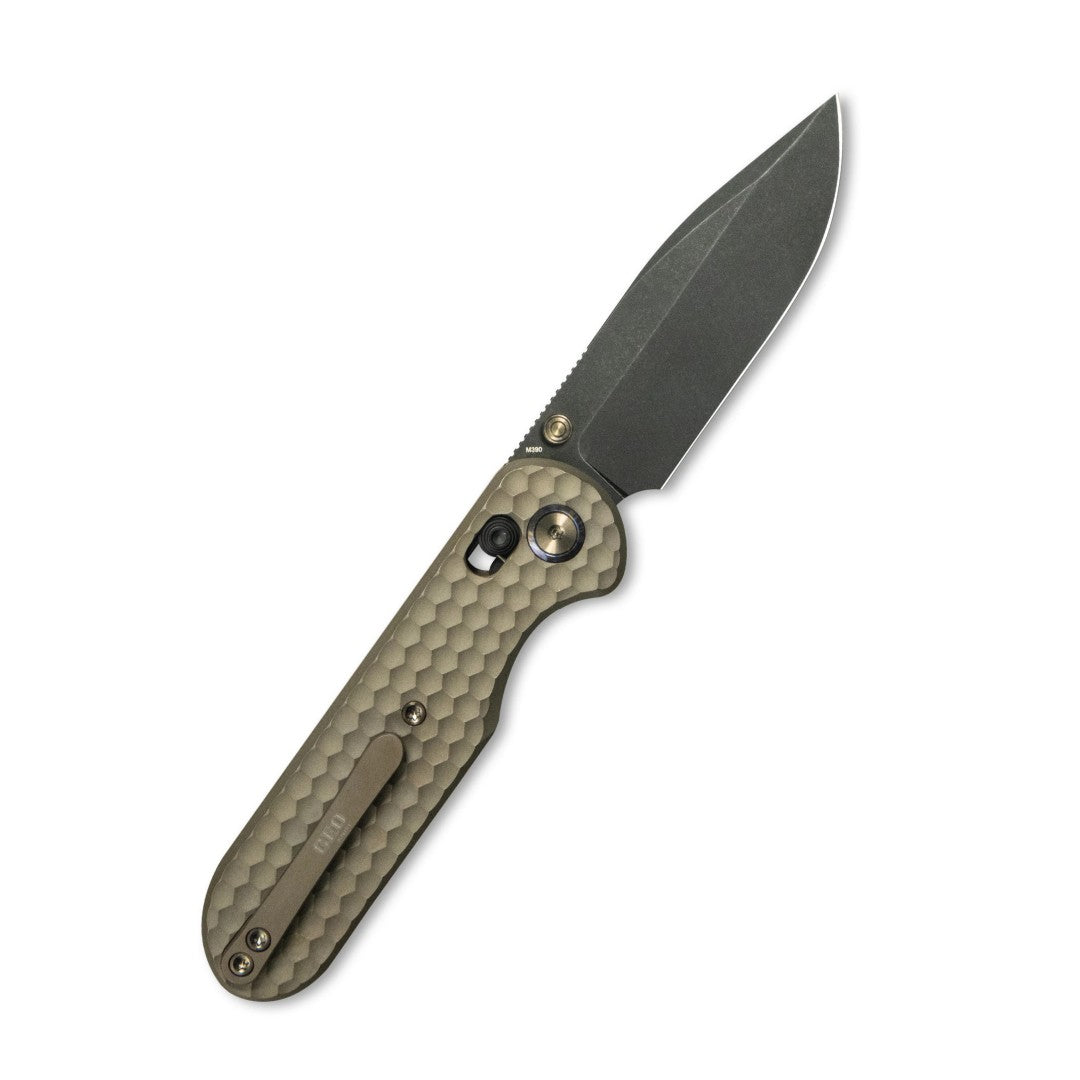 GEO Knife Ethereal Cutter GEO2402B M390 Blade Titanium Handle Crossbar Lock Folding Knife