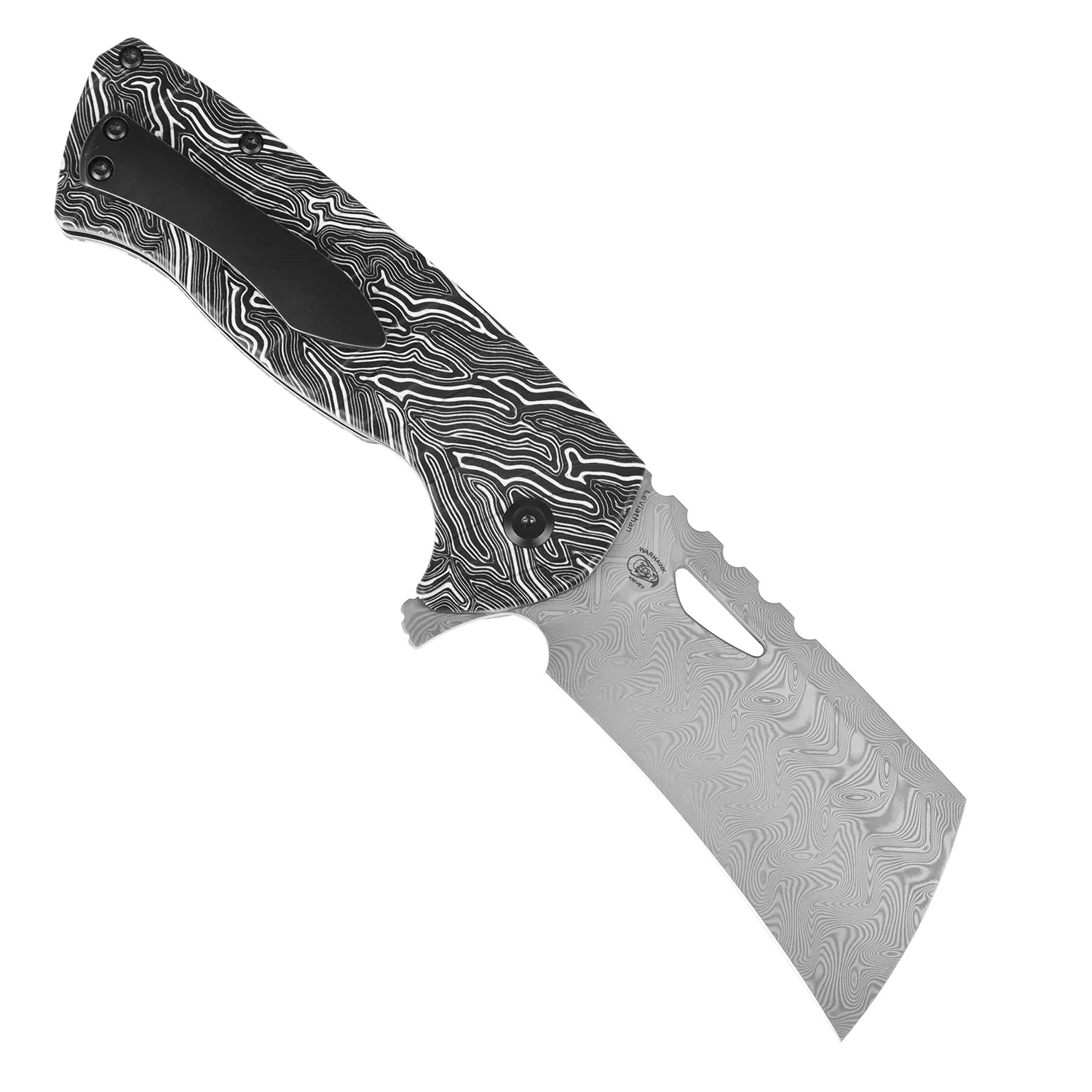 Tenable Leviathan B1083A2 Damascus Blade G-mascus Handle Liner Lock Folding Knife