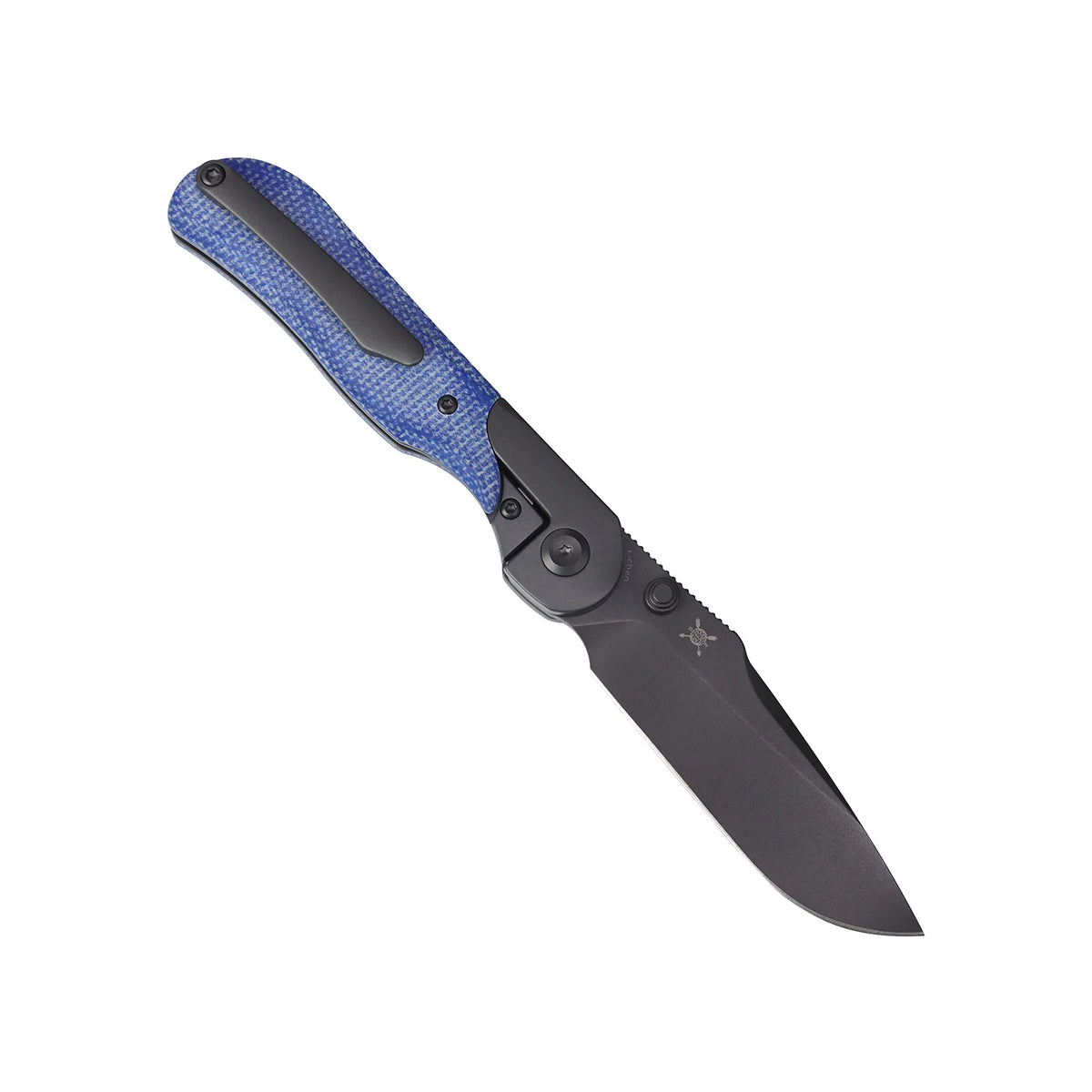 Kansept Lichen T2091A2 154CM Blade Blue Micarta Handle Bolster Lock Folding Knife