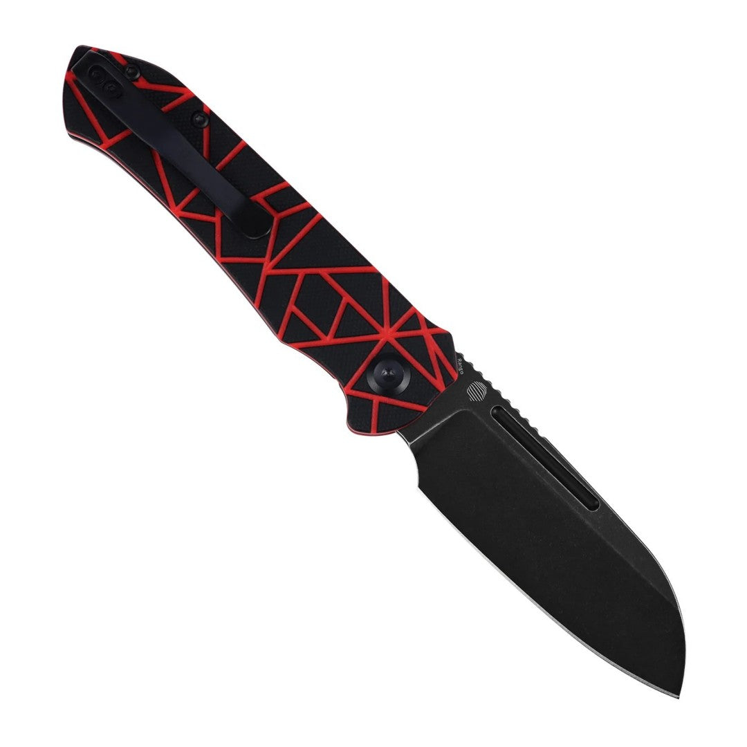 Tenable Rango B1120A1 Blackwash 14C28N Blade Black & Red G10 Handle Liner Lock Folding knife