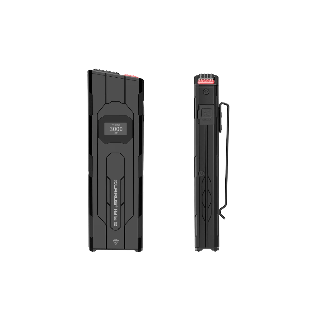 Klarus X2 3000 Lumens Ultra-Thin Palm-Sized EDC Professional Flashlight