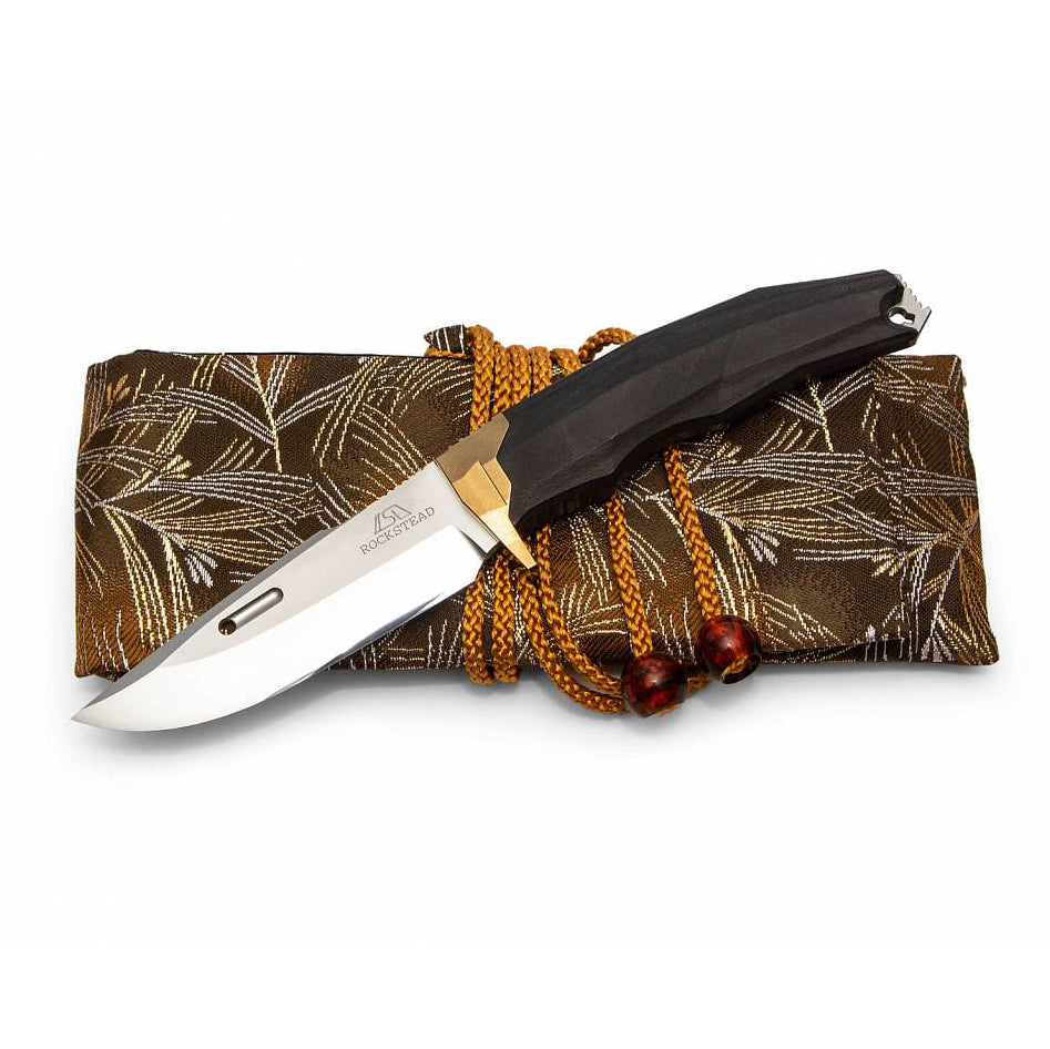 Rockstead Fixed Knives RITSU-ZDP (GD) ZDP189 Clad by VG-10 Blade Wood Micarta Handle