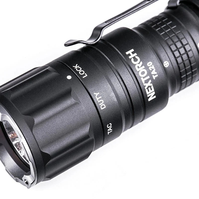 Nextorch TA20 Black 1000 Lumens Rechargeable Compact Pocket Tactical EDC Flashlight