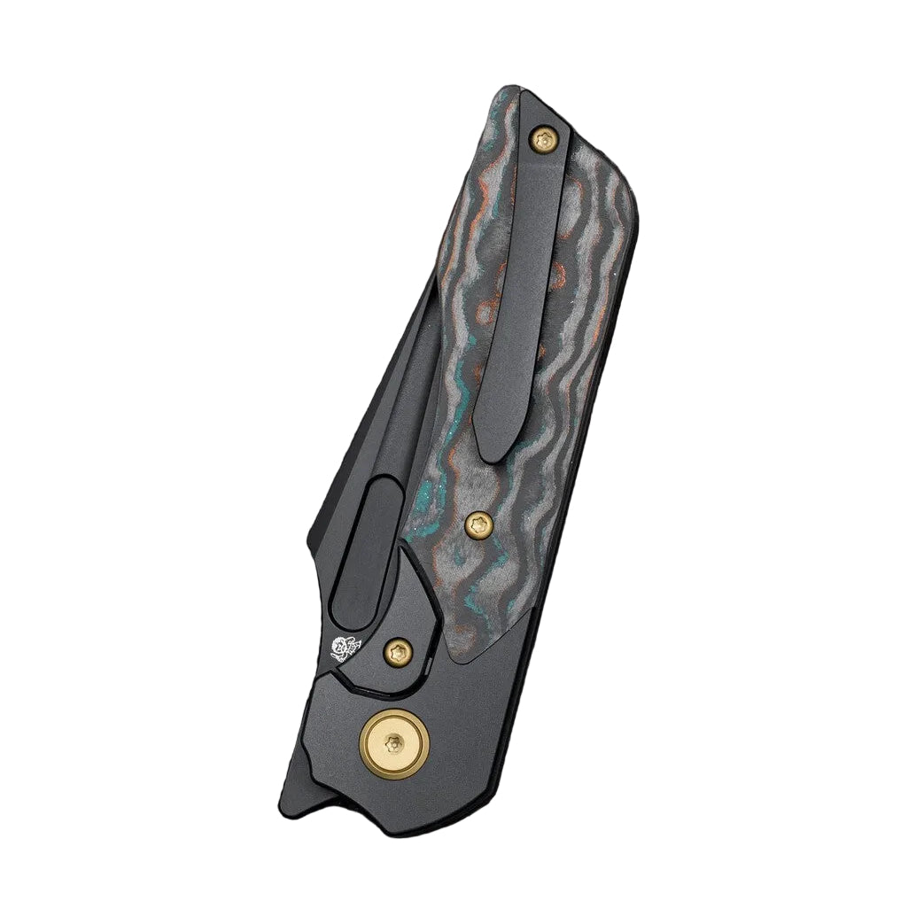 Bestech Dactyl BT2608E Magnacut Blade Titanium with Carbon Fiber Handle Bolster Frame Lock Folding Knife