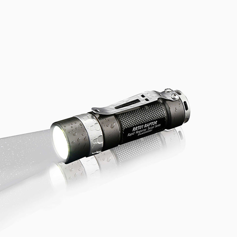 Jetbeam RRT01 Raptor Rechargeable Tactical Flashlight 950 Lumen LED Torch with Battery