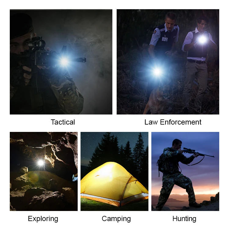 Jetbeam TH10R Rechargeable Tactical Flashlight 2000 Lumens Waterproof Outdoor LED Torch