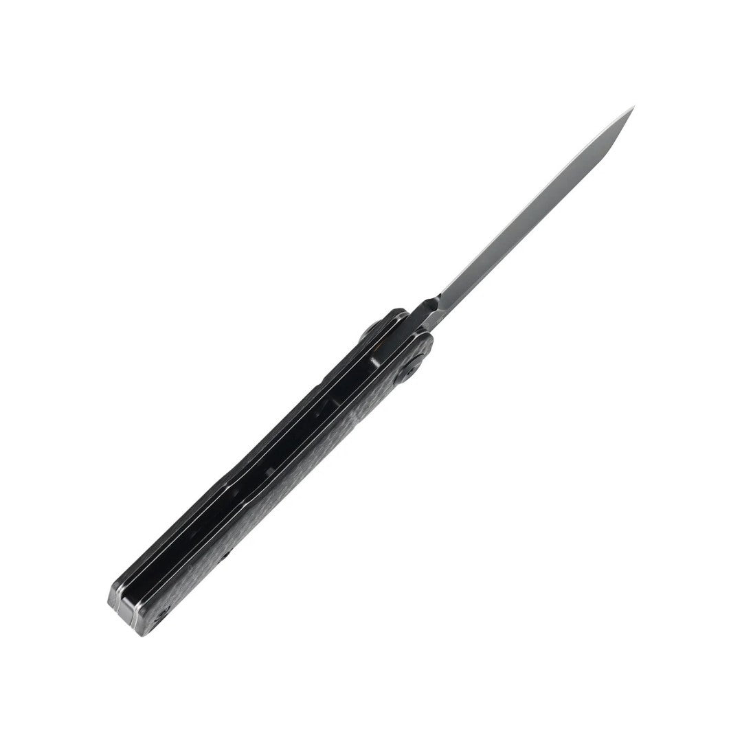 Tenable Riflestock B2131S3 Blackwash Nitro-V Blade Twill Carbon Fiber Handle Lock Back Folding knife