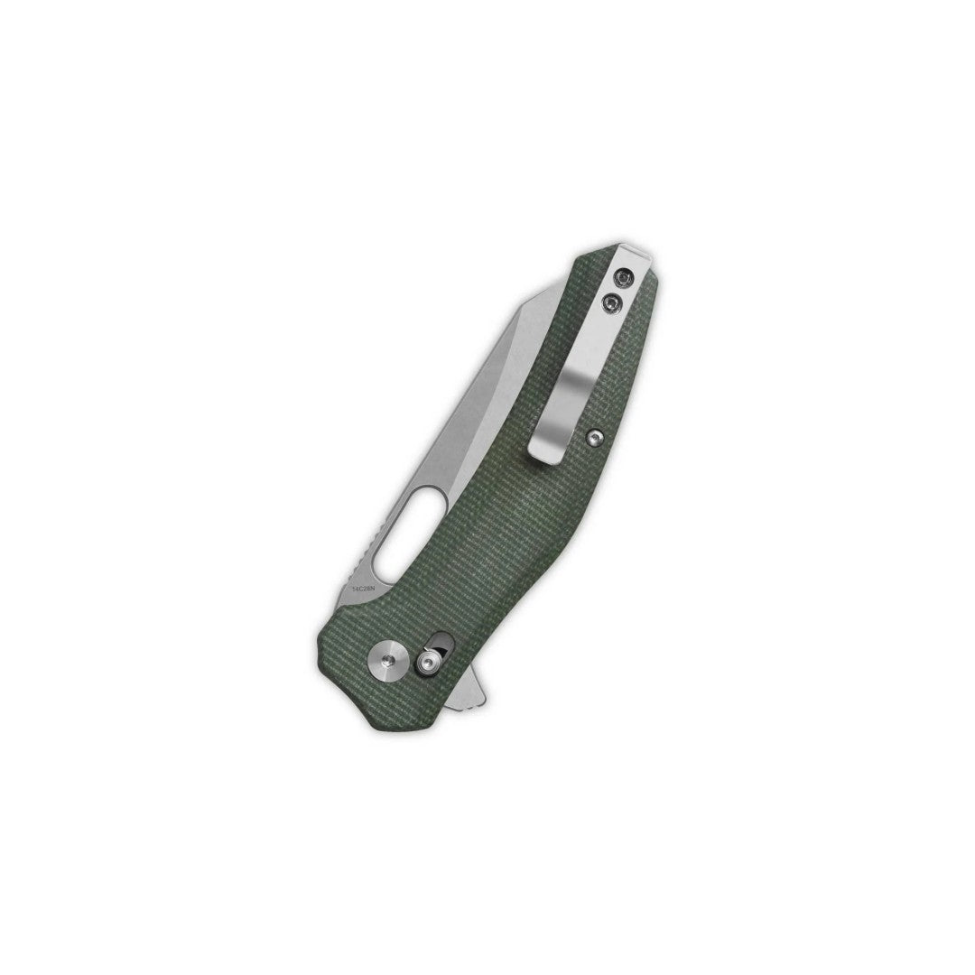 QSP Emu QS164-B1 14C28N Blade Green Micarta Handle Glyde Lock Folding Knife