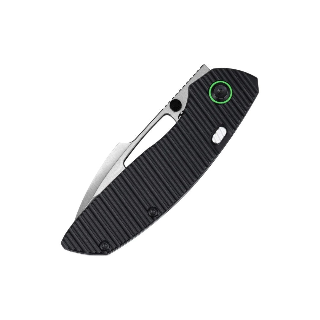 Kansept Link T1068H1 Satin 14C28N Blade Black Aluminum Handle Top Liner Lock Folding Knife