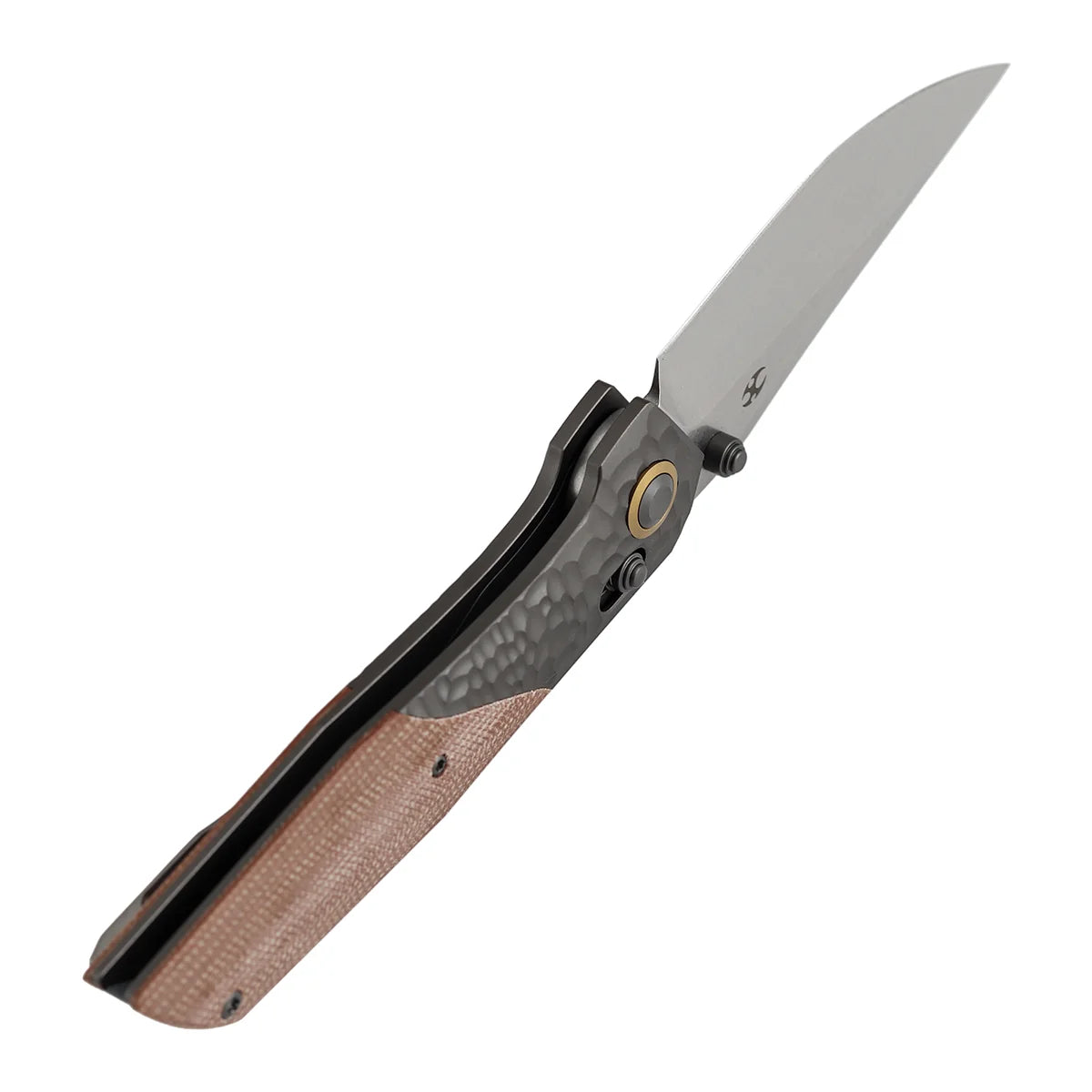 Kansept Deadite T1081V1 154CM Blade Aluminum with Micarta Handle Crossbar Lock Folding Knife