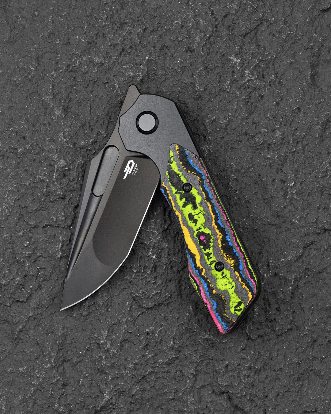 Bestech Dactyl BT2608F Magnacut Blade Titanium with Carbon Fiber Handle Bolster Frame Lock Folding Knife
