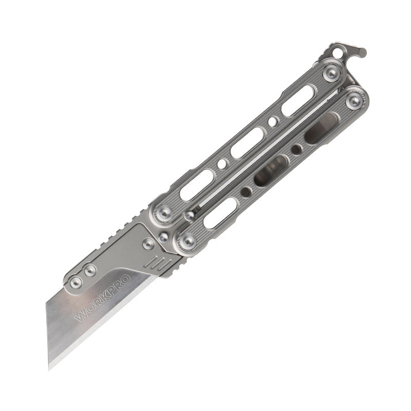 TiGear Butterfly Folding Comb Utility knife Blade Titanium Handle Edc Tool