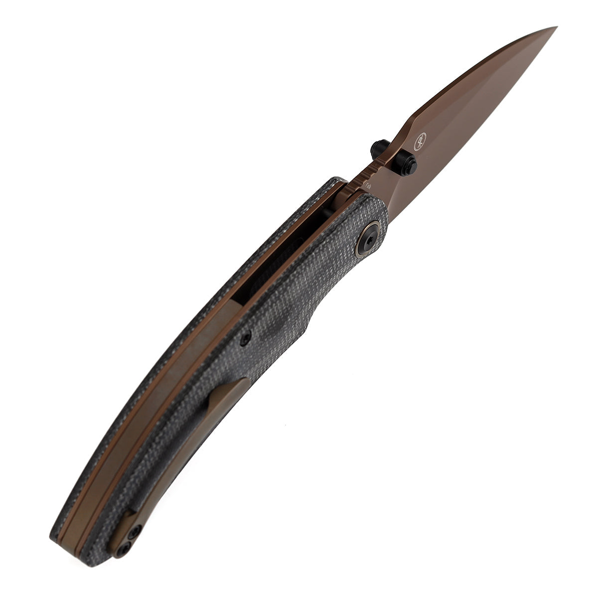 Kansept Falk K1142A3 Elmax Blade Black Micarta Handle Liner Lock Folding Knife