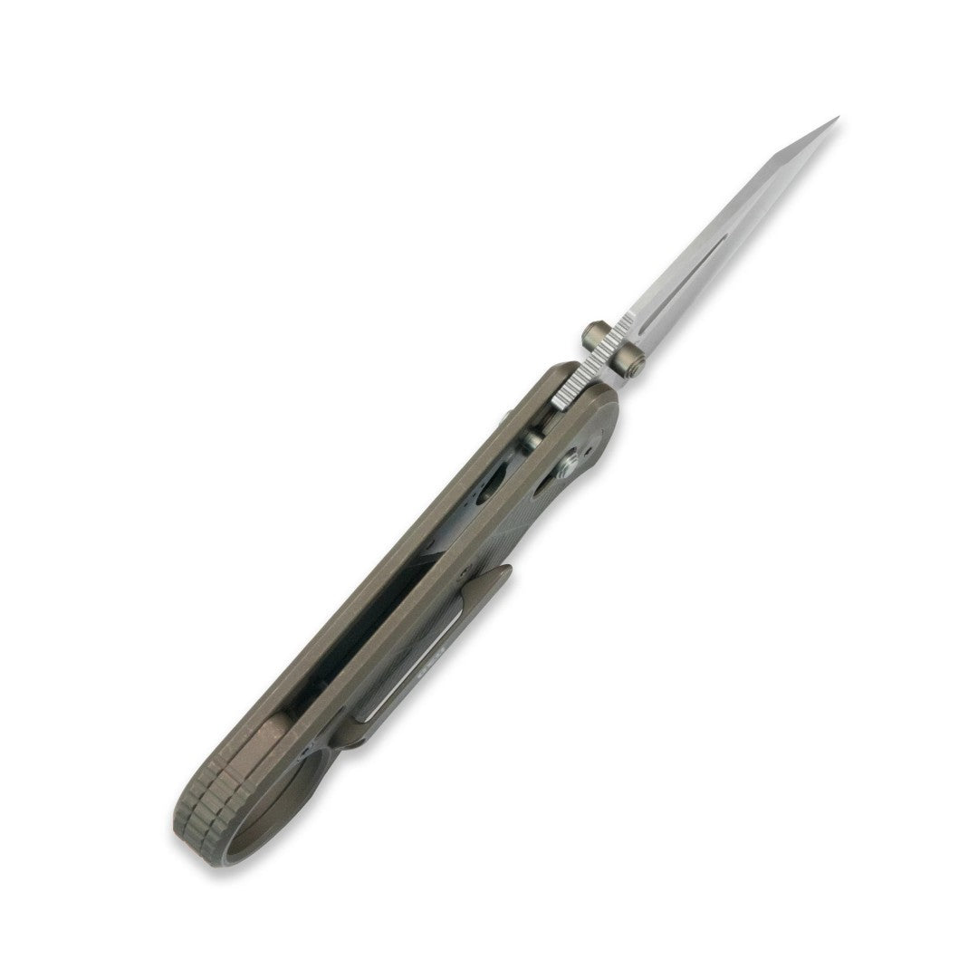 GEO Knife Aska GEO2511C M390 Blade Titanium Handle Crossbar Lock Folding Knife