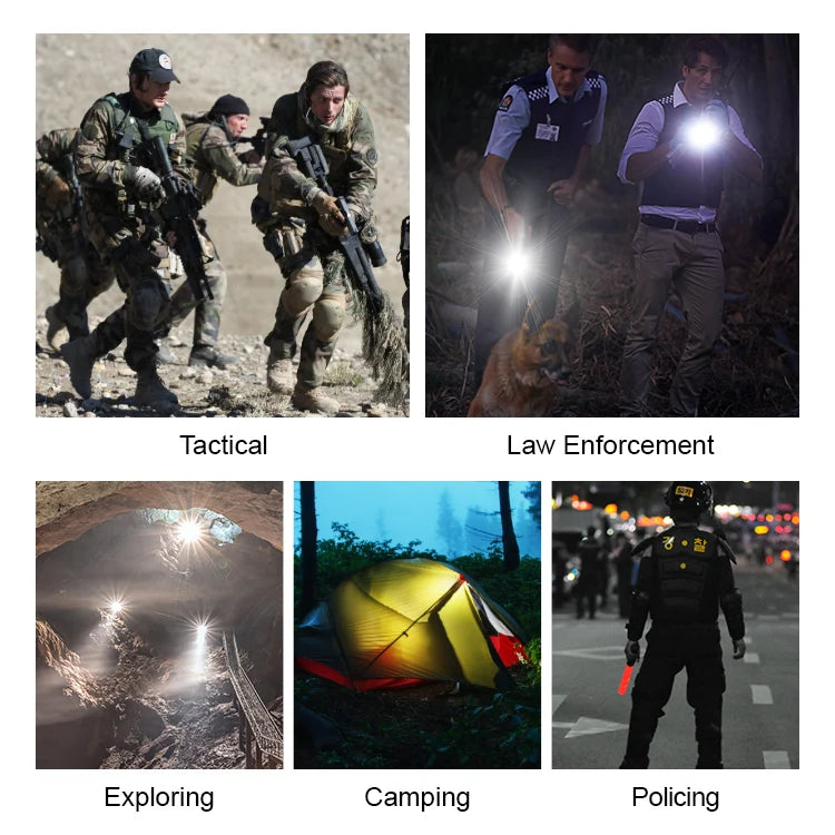 Jetbeam TH10TAC Tactical Flashlight 2000 Lumens USB Waterproof LED Torch