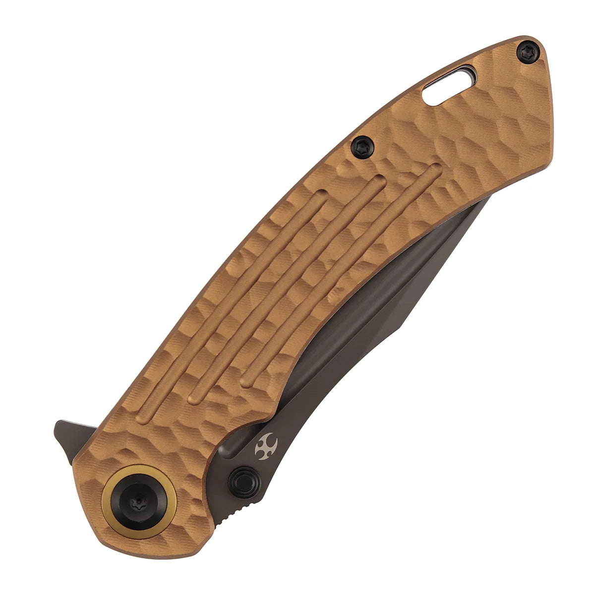 Kansept Pretatout K1032A7 CPM-S35VN Blade Golden Aluminum Handle Liner Lock Folding Knife
