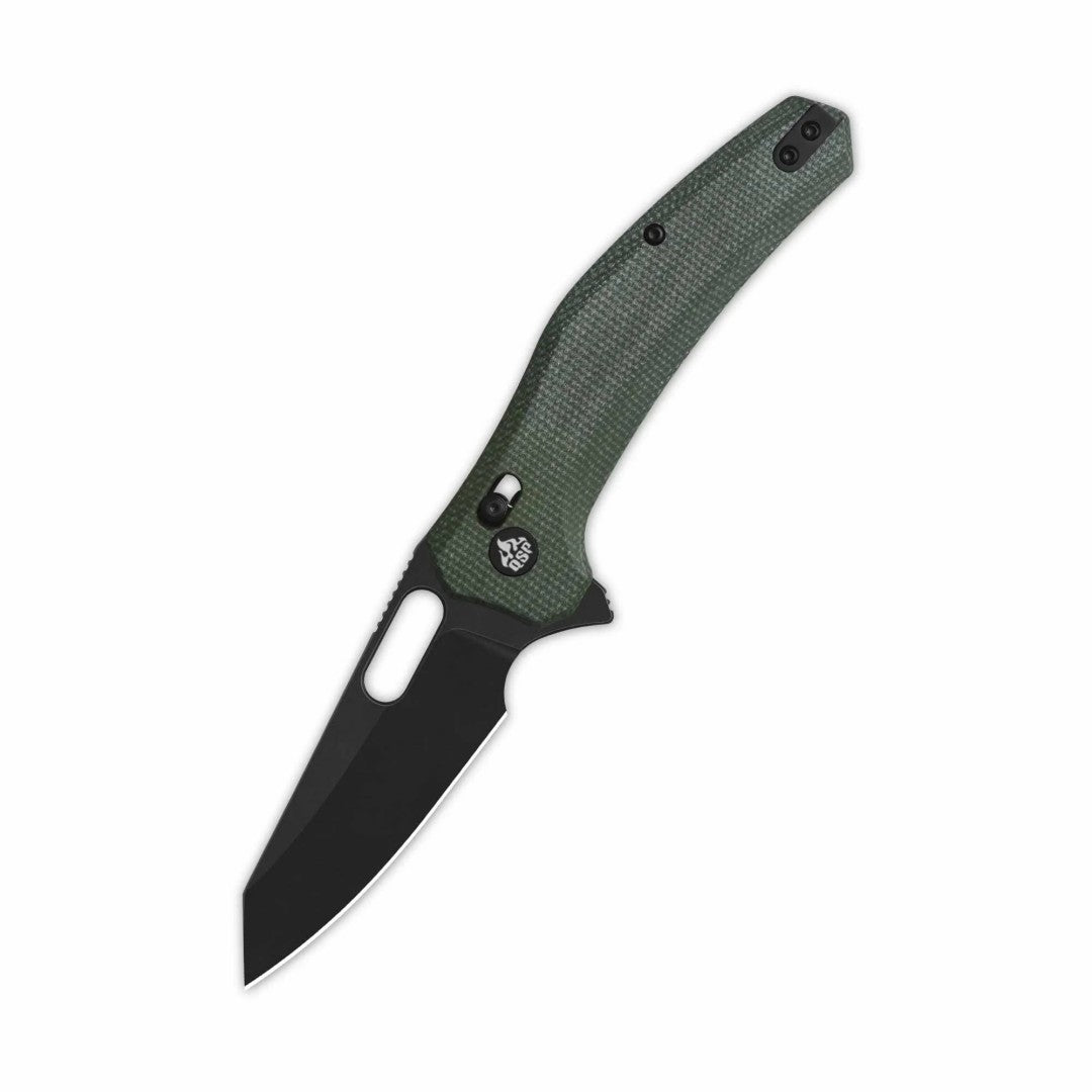 QSP Emu QS164-B2 14C28N Blade Green Micarta Handle Glyde Lock Folding Knife