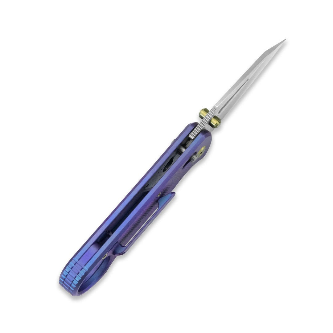 GEO Knife Aska GEO2511D M390 Blade Titanium Handle Crossbar Lock Folding Knife