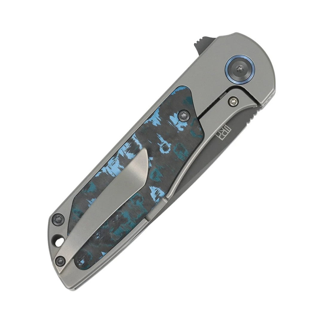 Kansept Ptarmigan K2055A4 Gray TiCn Coated CPM-S35VN Blade Titanium & FatCarbon Handle Frame Lock Folding Knife