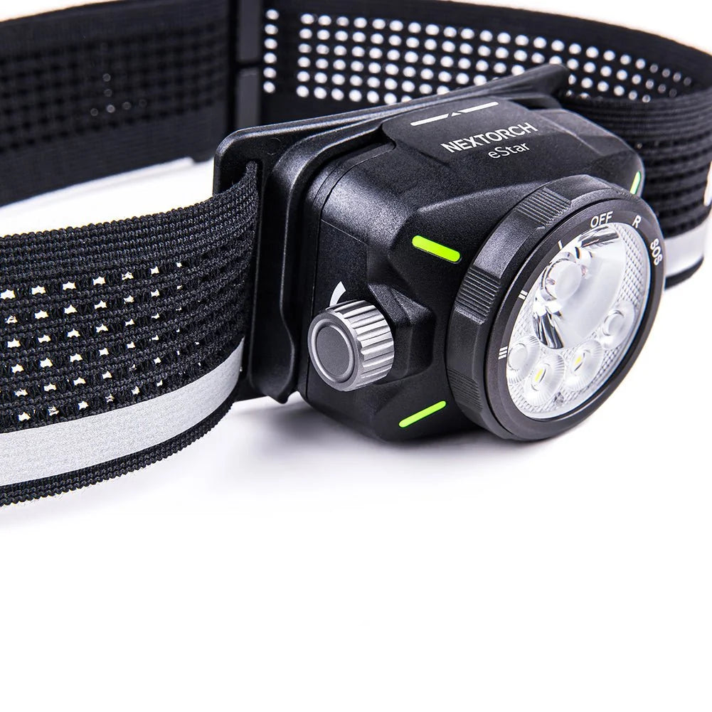 Nextorch eStar-Black 1300 Lumen Ultra-Bright Headlamp | Dual-Light