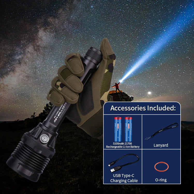 Jetbeam M64 Long Range Searching Light 6800 Lumens LED Tactical Flashlight
