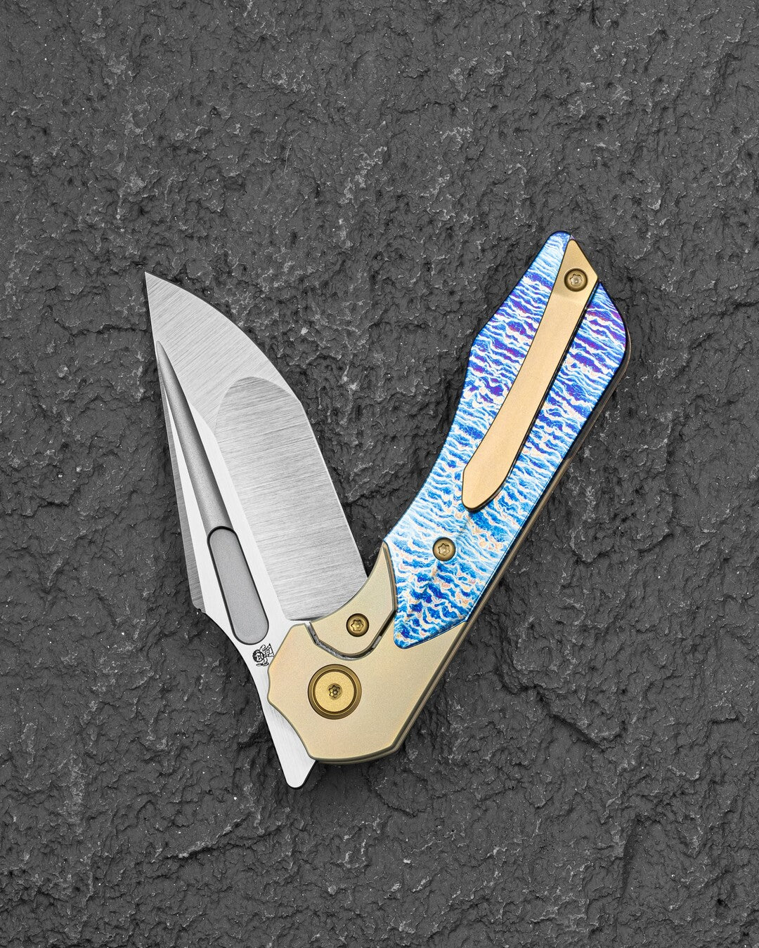 Bestech Dactyl BT2608C Magnacut Blade Titanium Handle Bolster Frame Lock Folding Knife