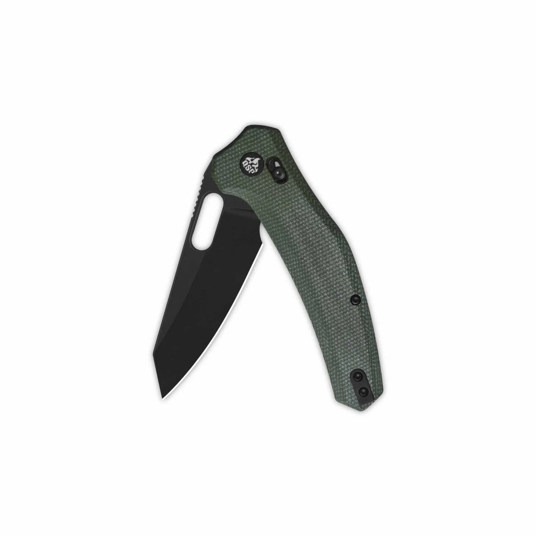 QSP Emu QS164-B2 14C28N Blade Green Micarta Handle Glyde Lock Folding Knife