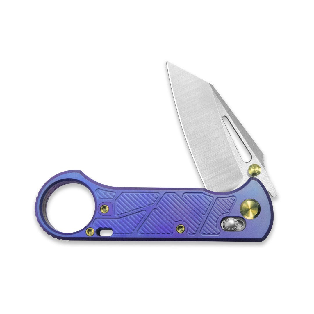 GEO Knife Aska GEO2511D M390 Blade Titanium Handle Crossbar Lock Folding Knife
