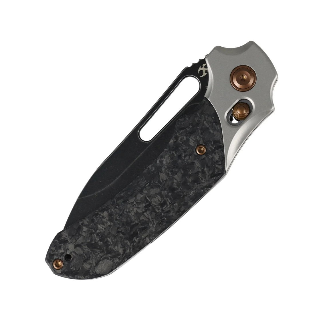Kansept Quasar K1099V11 CPM-20CV Blade Titanium & Carbon Fiber Handle Crossbar Lock Folding Knife