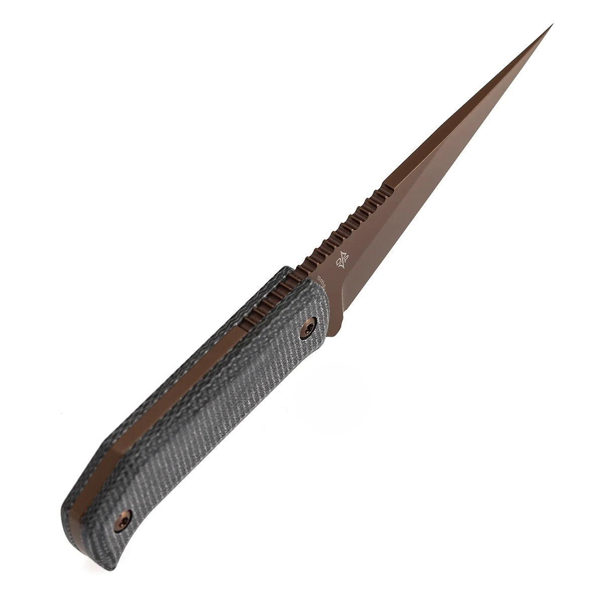Tenable ToothPik G020A3 Rose Gold 14C28N Blade Black Micarta Handle Fi