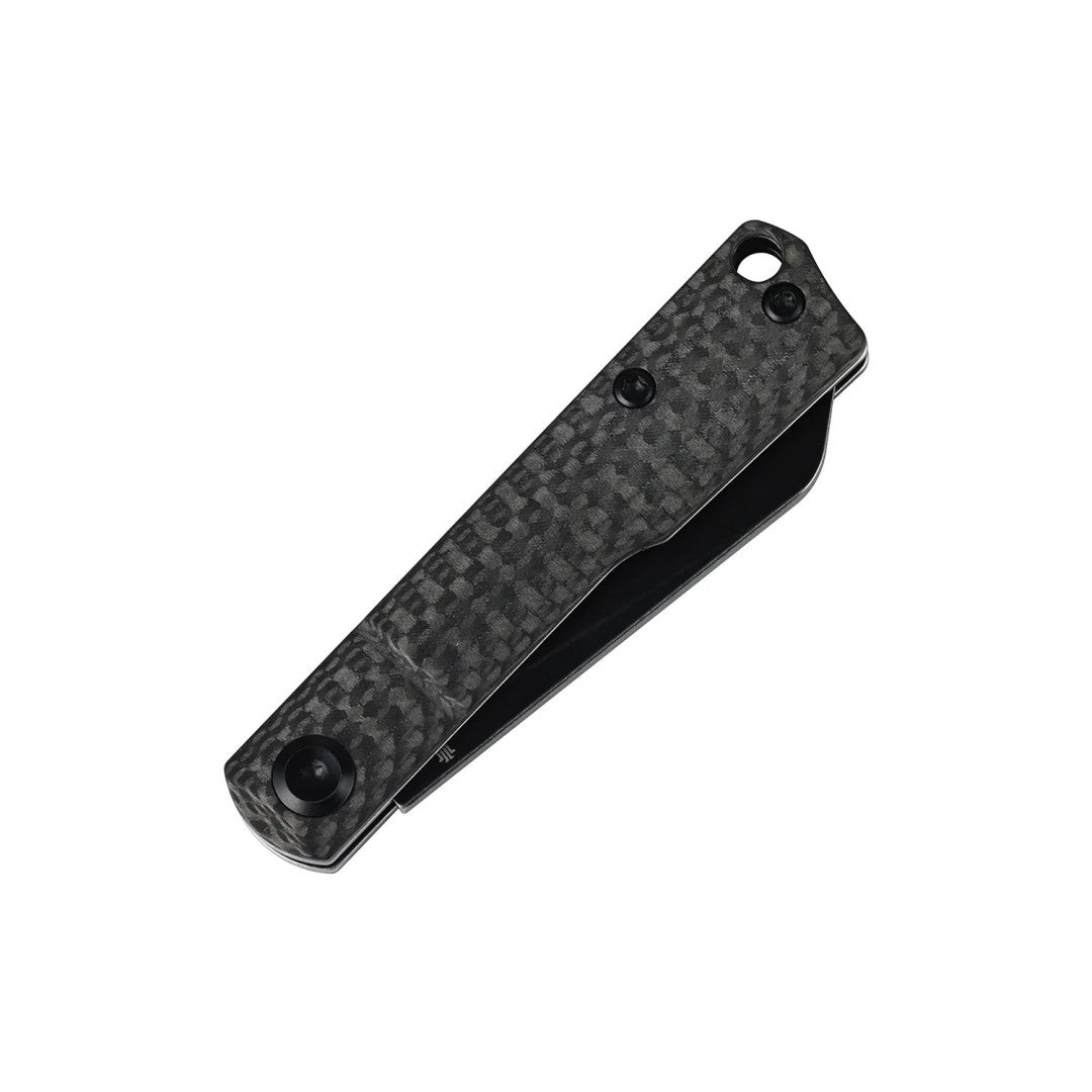 Tenable Riflestock B2131S3 Blackwash Nitro-V Blade Twill Carbon Fiber Handle Lock Back Folding knife