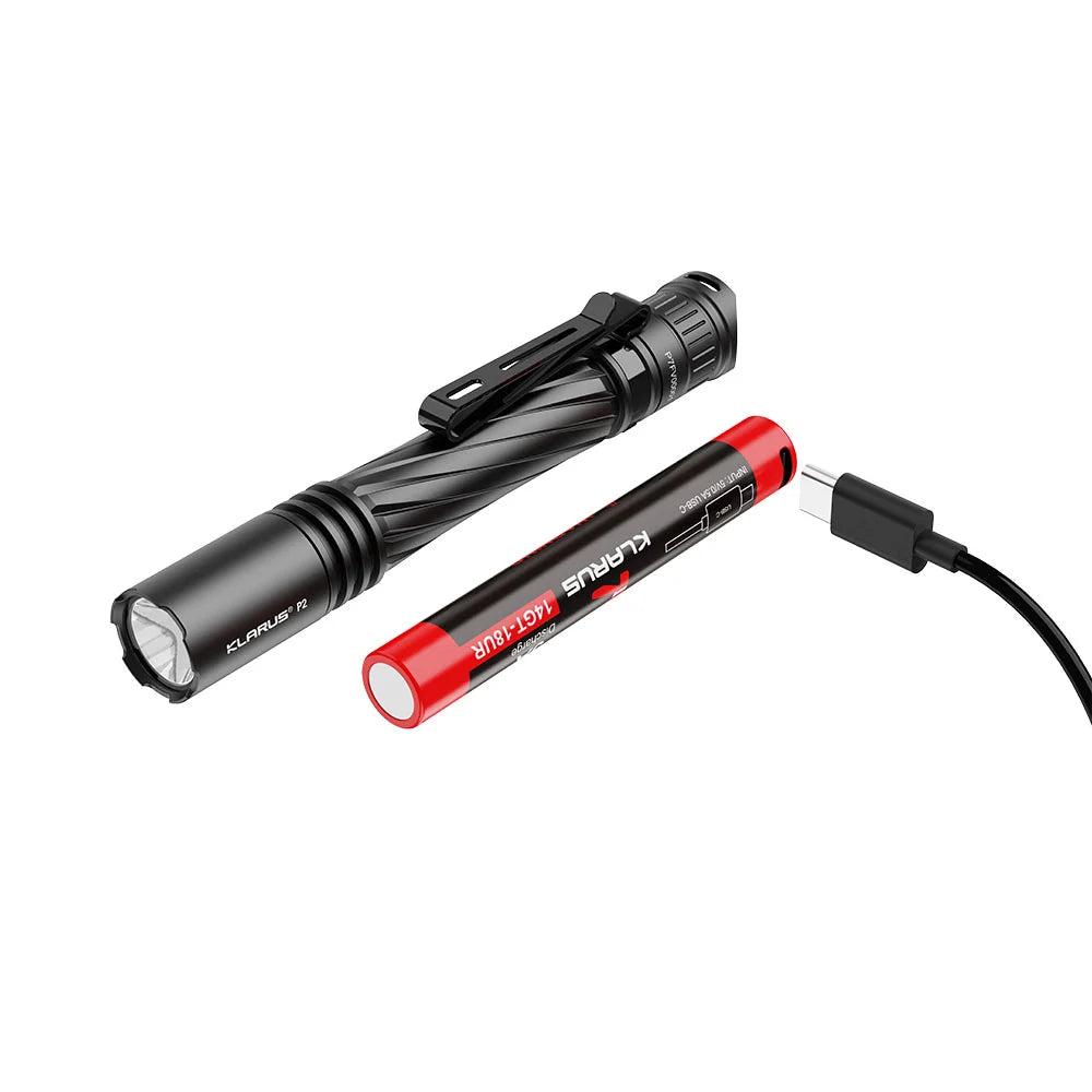 Klarus P2 1000 Lumens Multi-Fuel Performance Powerhouse 2*AA EDC Penlight