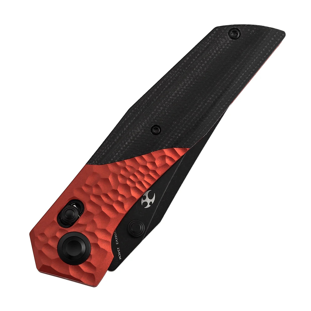 Kansept Deadite T1081V3 154CM Blade Aluminum with Micarta Handle Crossbar Lock Folding Knife