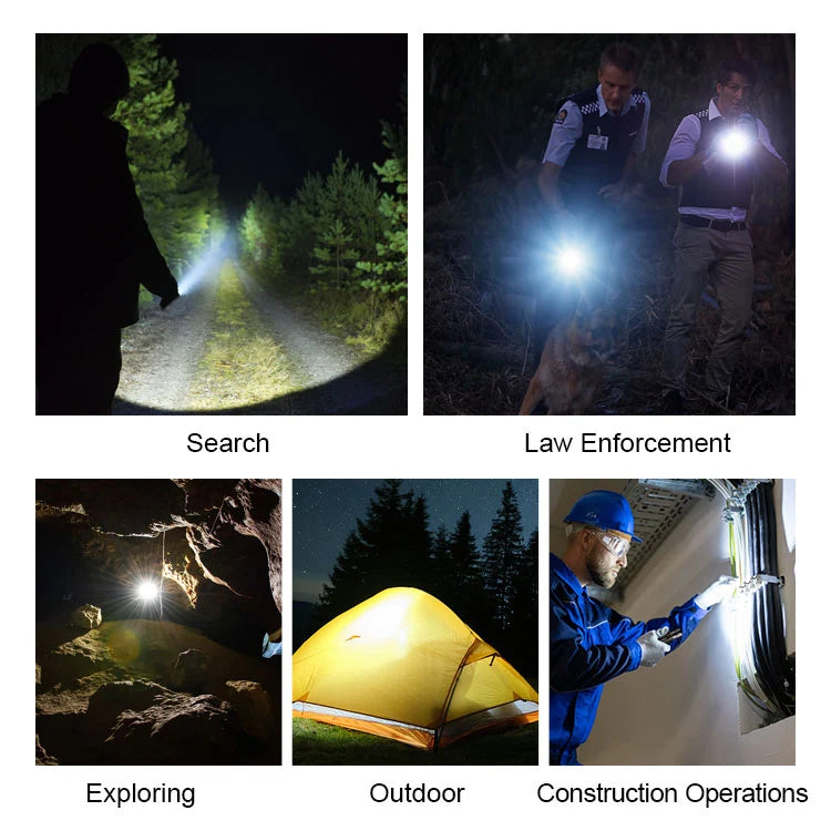 Jetbeam M64 Long Range Searching Light 6800 Lumens LED Tactical Flashlight