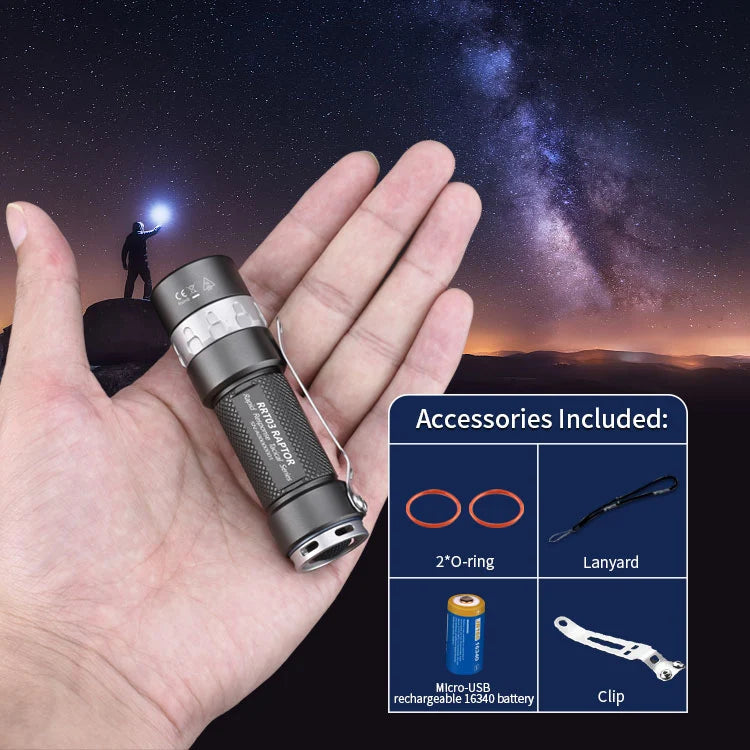 Jetbeam RRT03 Tactical Flashlight 1400 Lumens Magnetic Rotary EDC LED Torch