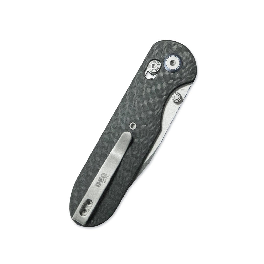 GEO Knife Ethereal Cutter GEO2402K M390 Blade Carbon FiberHandle Crossbar Lock Folding Knife