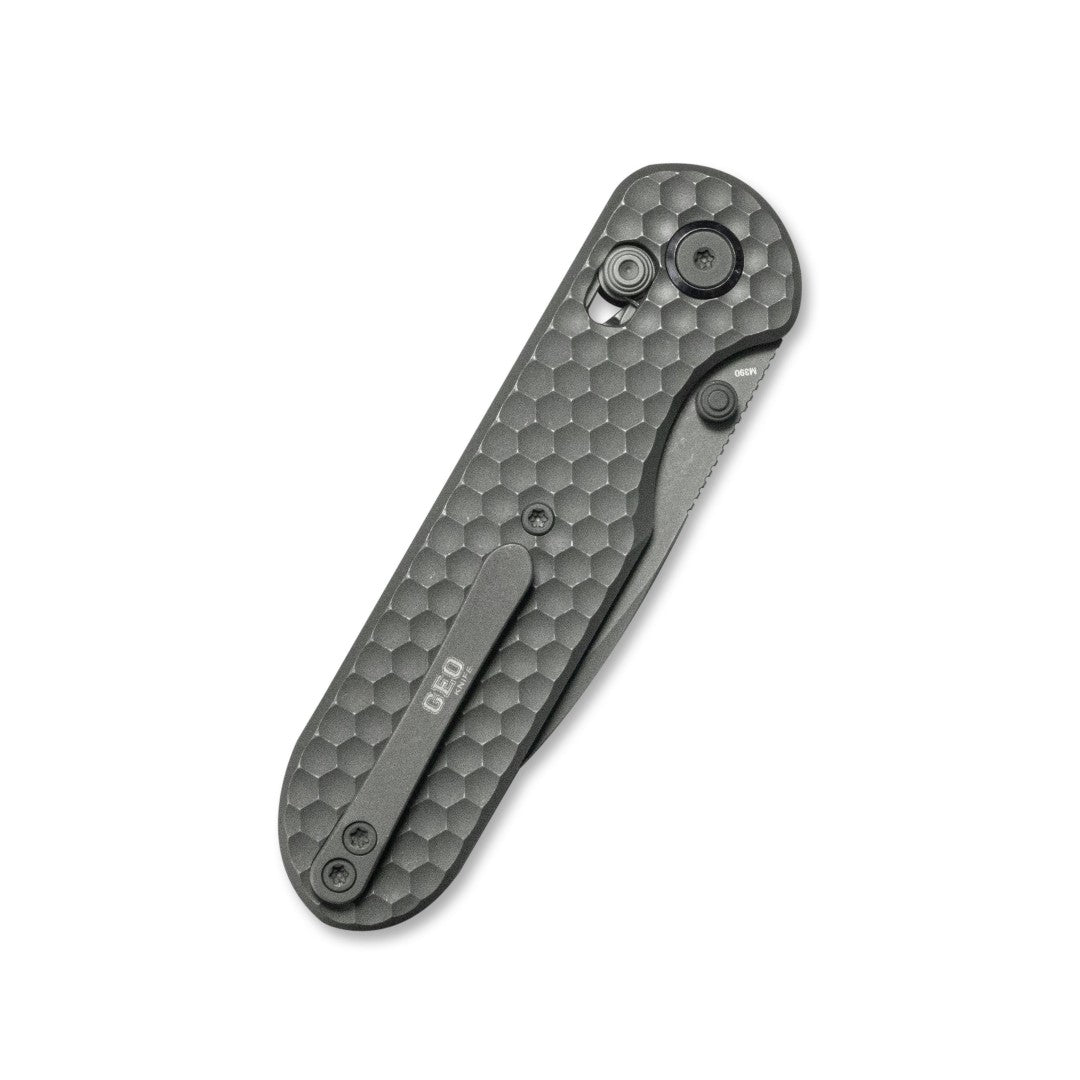GEO Knife Ethereal Cutter GEO2402C M390 Blade Titanium Handle Crossbar Lock Folding Knife