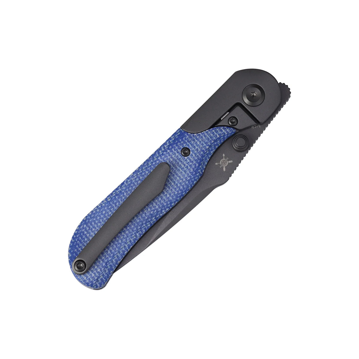 Kansept Lichen T2091A2 154CM Blade Blue Micarta Handle Bolster Lock Folding Knife