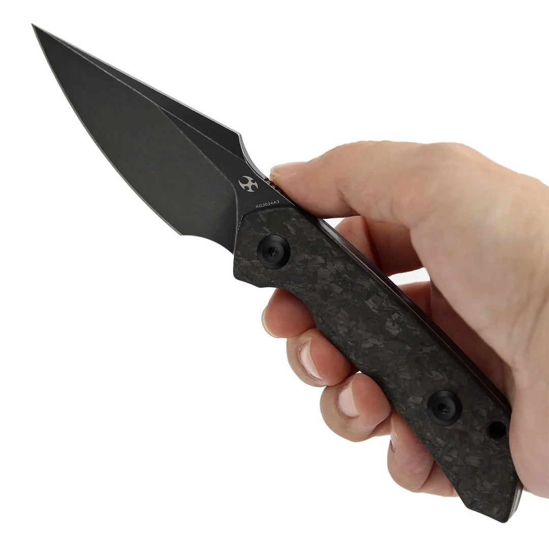 Kansept Fenrir KG3034A3 CPM-S35VN Blade Shred Carbon Fiber Handle Fixed Blade Knife