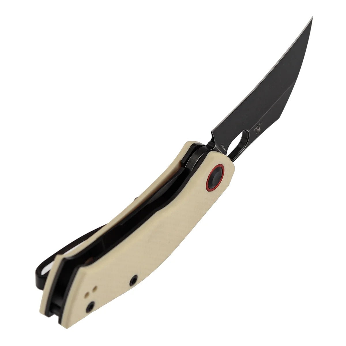 Tenable Osprey B2087A2 Blackwash Nitro-V Blade Ivory White G10 Handle Liner Lock Folding Knife