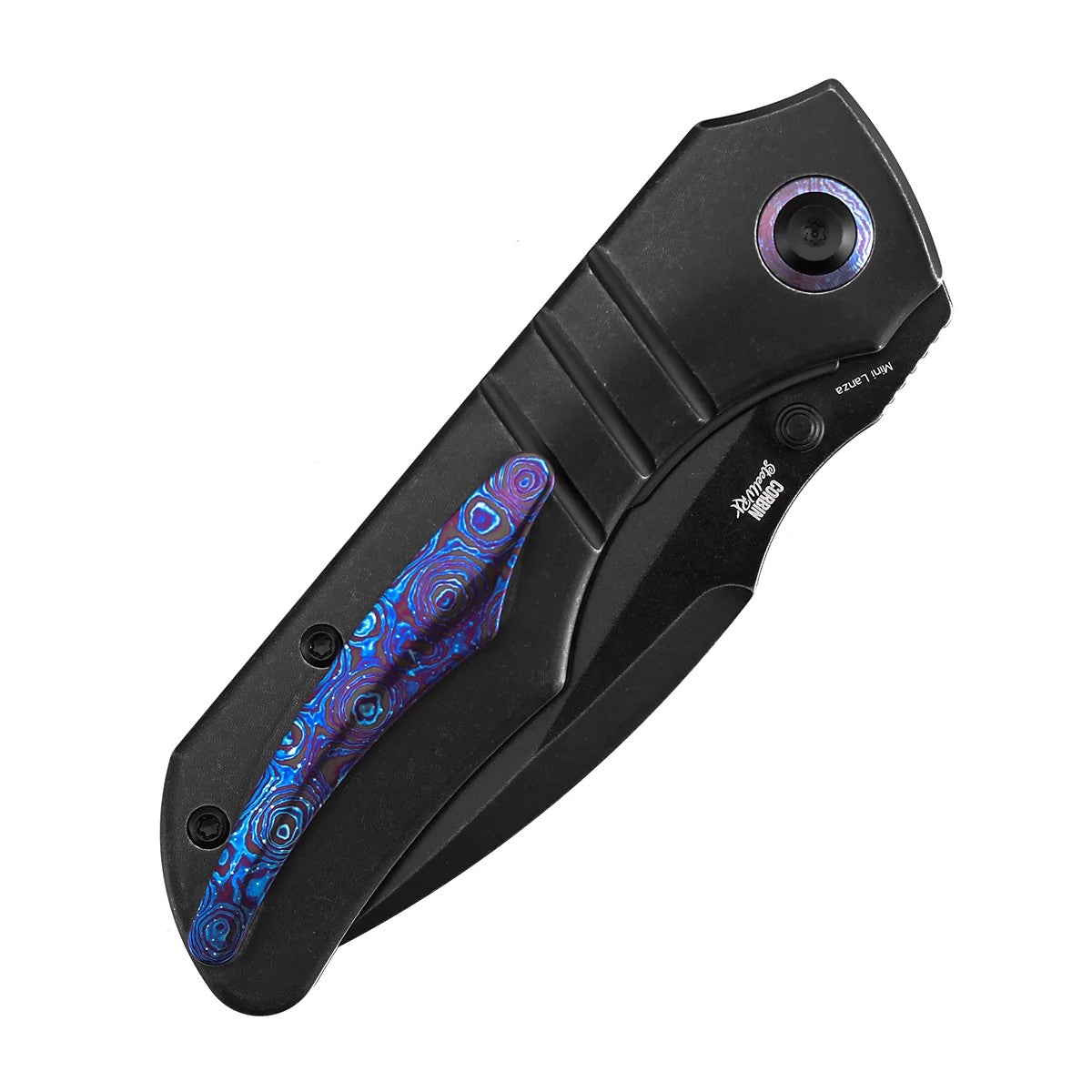 Kansept Mini Lanza K1116A2 CPM-20CV Blade Titanium & Timascus Handle Nested Liner Lock Folding Knife