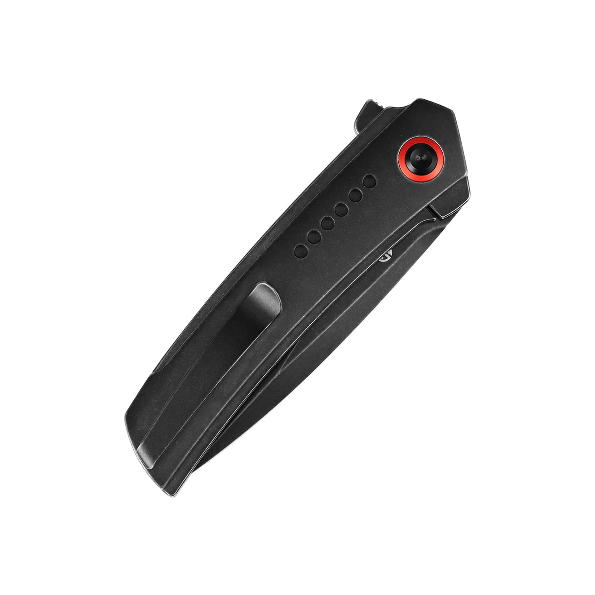 Kansept Tracer K1115A2 CPM-S35VN frame-lock folder with blackwash titanium, closed side profile view
