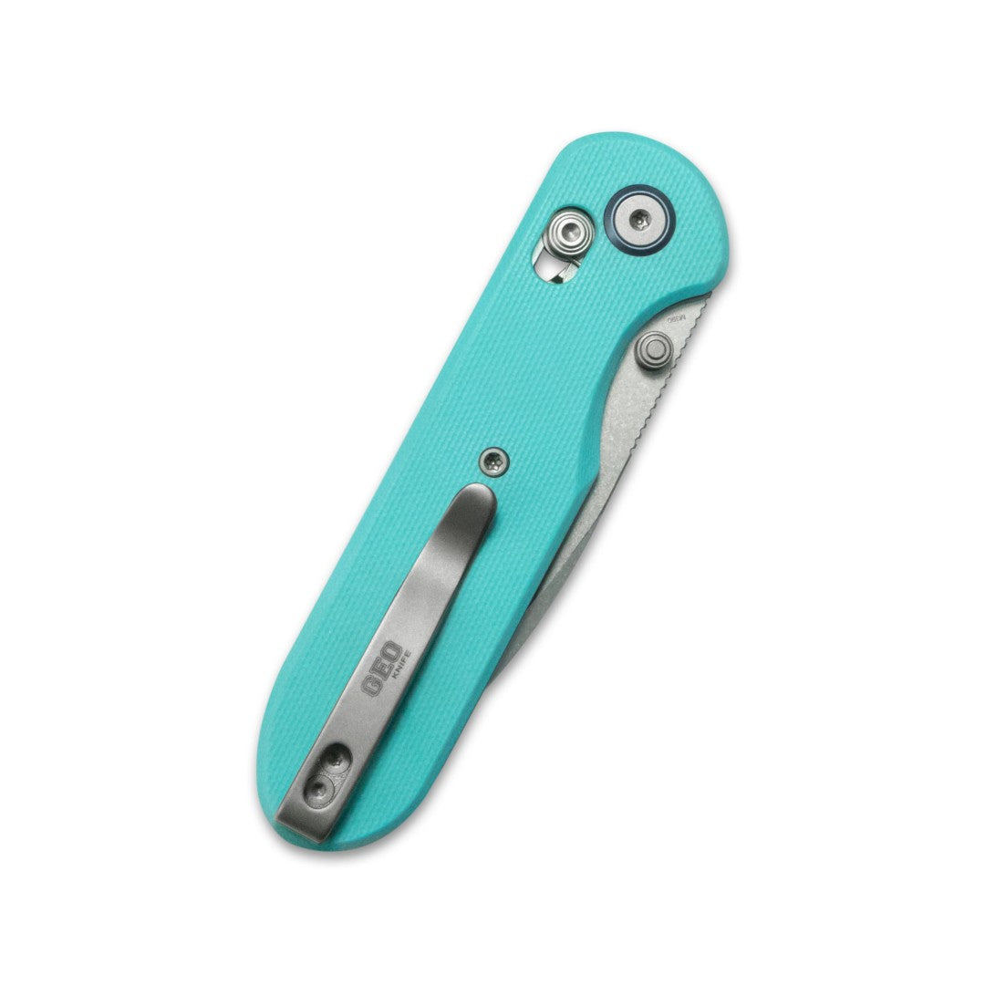 GEO Knife Ethereal Cutter GEO2402G M390 Blade G10 Handle Crossbar Lock Folding Knife