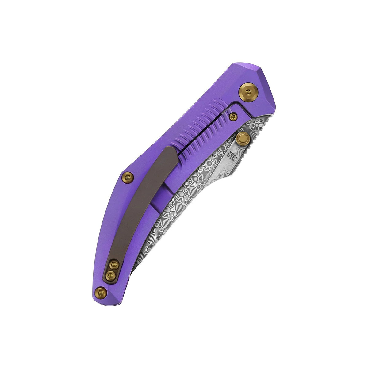 Kansept Navaja K1149A2 Damascus Blade Titanium Handle Frame Lock Folding Knife