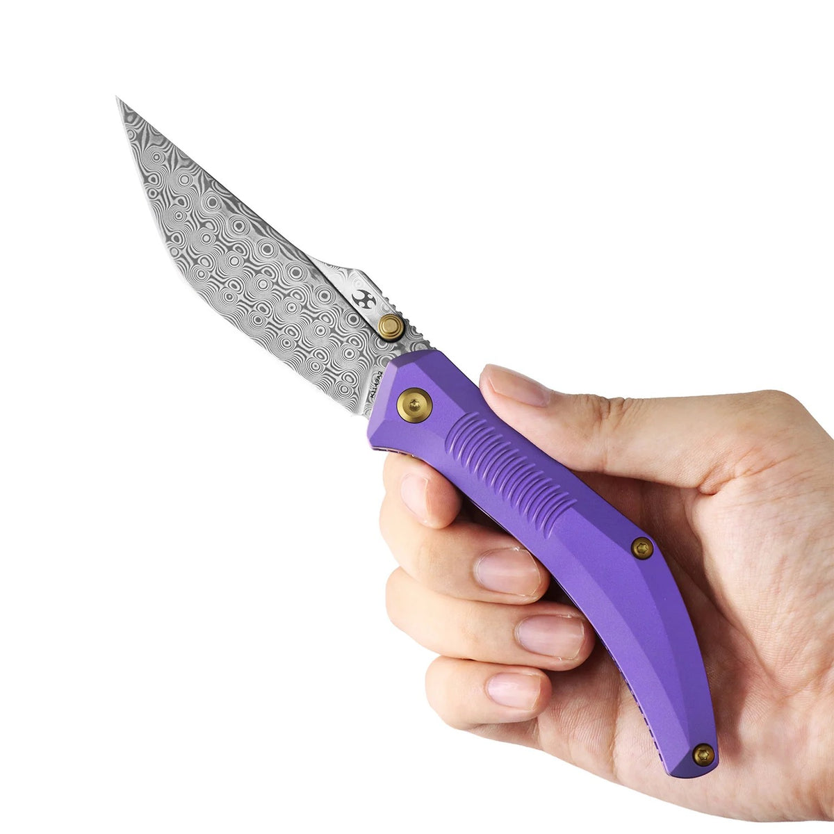Kansept Navaja K1149A2 Damascus Blade Titanium Handle Frame Lock Folding Knife