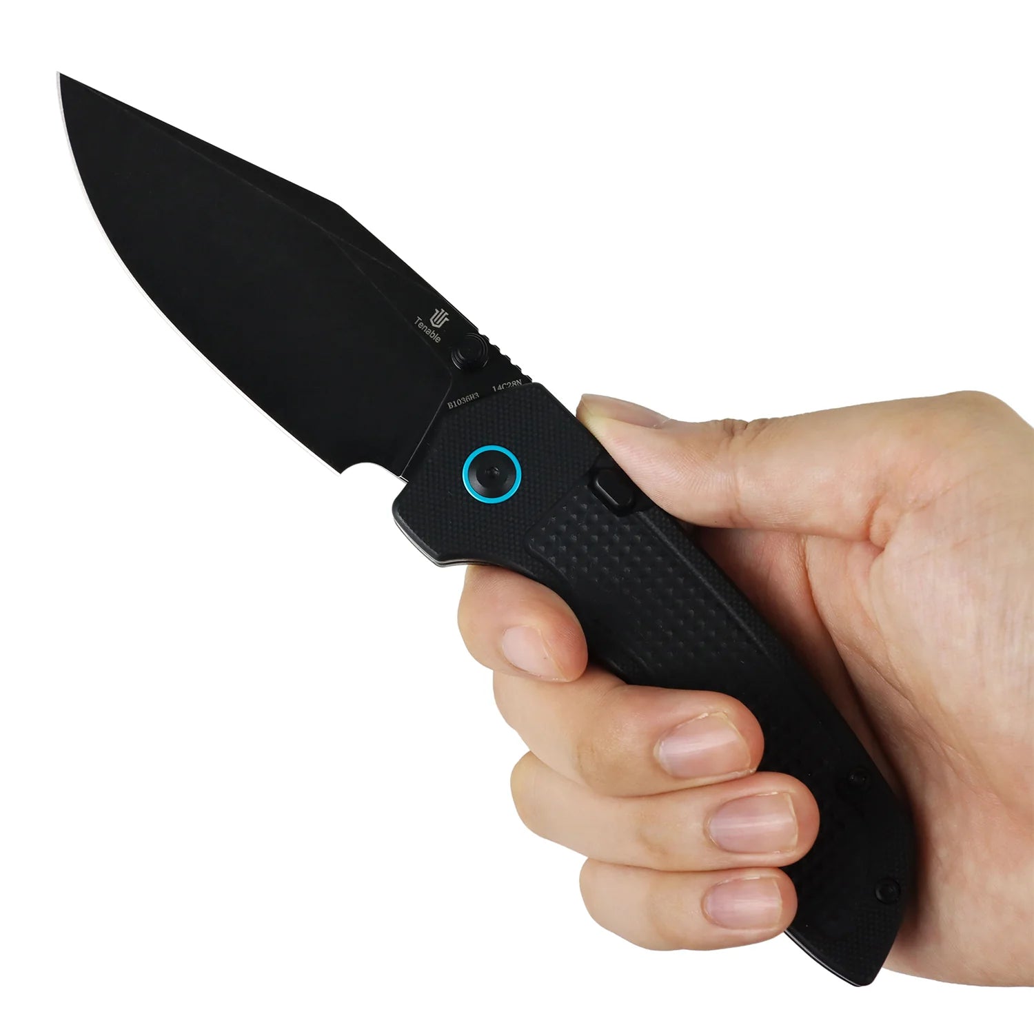Tenable Entity B1036H3 14C28N Blade G10 Handle Top Liner Lock Folding Knife