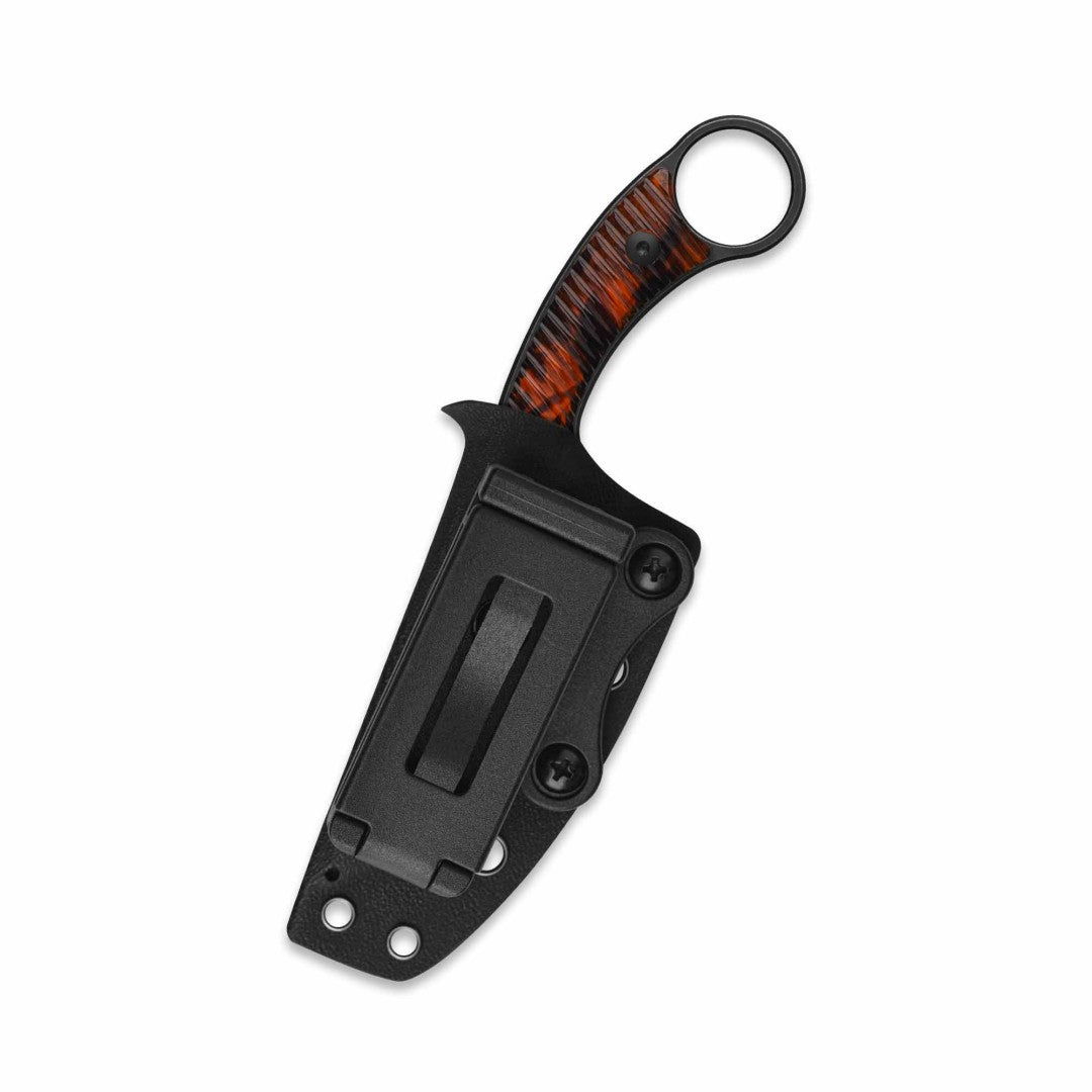 QSP Baby Viper QS178-C2 10Cr15MoV Blade Tortoise Resin Handle Fixed Blade Knife